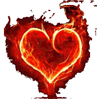 Gif animé coeur de feu